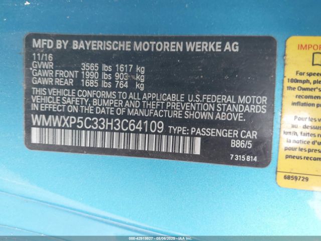 2017 MINI HARDTOP WMWXP5C33H3C64109 Photo 8