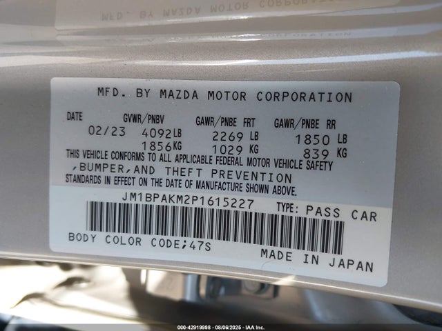 Mazda pyukd 2023 JM1BPAKM2P1615227 Image 9