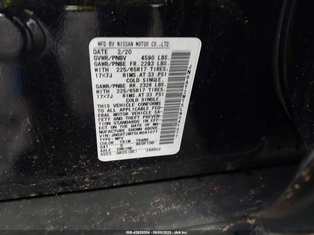 Nissan Rogue 2020 JN8AT2MT5LW041077 Image 9