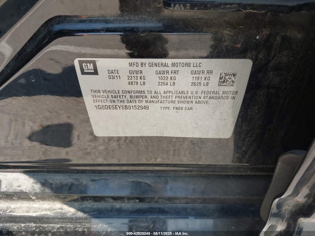 2011 CADILLAC CTS 1G6DE5EY6B0152949 Photo 8