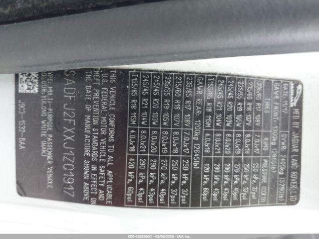 2018 JAGUAR E-PACE SADFJ2FXXJ1Z01917 Photo 8