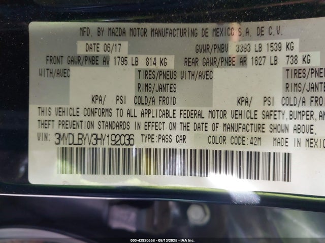3MYDLBYV3HY192036 Toyota p5v