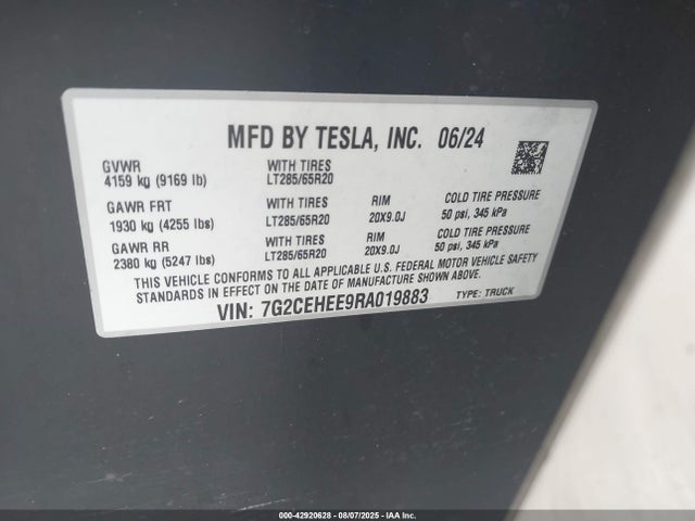 2024 TESLA CYBERTRUCK 7G2CEHEE9RA019883 Photo 8