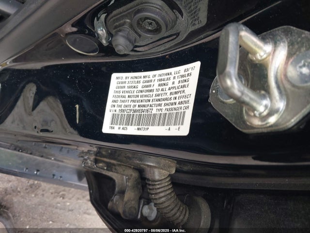 Honda k20c2 2017 19XFC2F56HE041672 Image 9