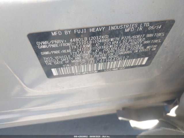 Subaru 2.5na u5 2015 JF2SJAFC4FH449612 Image 9