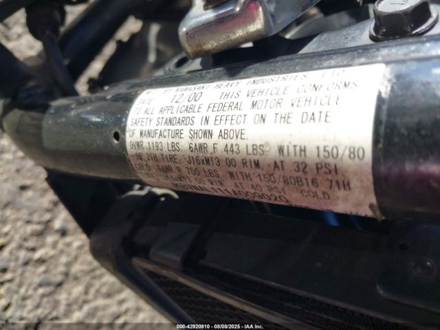 2001 KAWASAKI VN1500 JKBVNAL111A009020 Photo 9