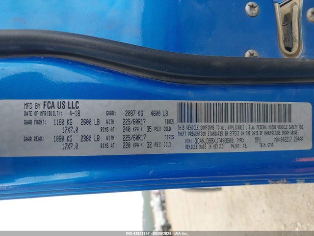 3C4NJDBBXJT403500 Jeep 2018