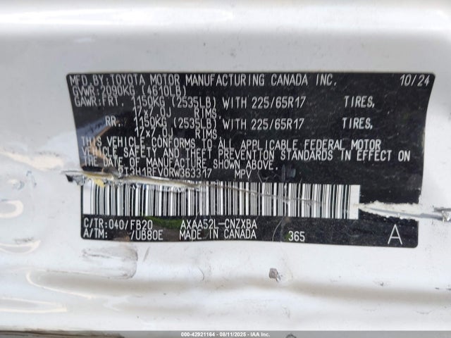 Toyota a25a-fks 2024 2T3H1RFV0RW363317 Image 9