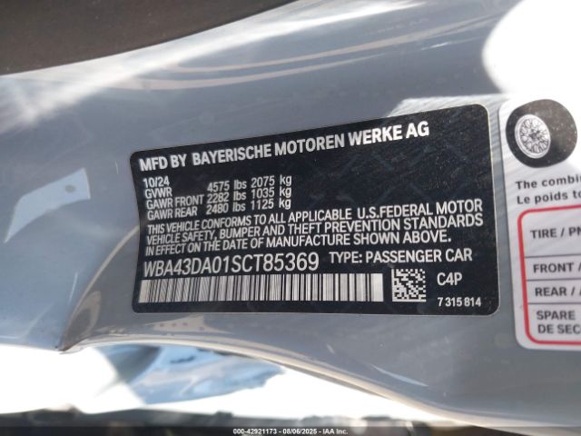 2025 BMW 4 SERIES WBA43DA01SCT85369 Photo 8