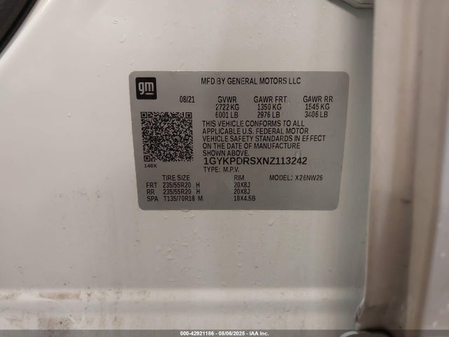 2022 CADILLAC XT6 1GYKPDRSXNZ113242 Photo 8