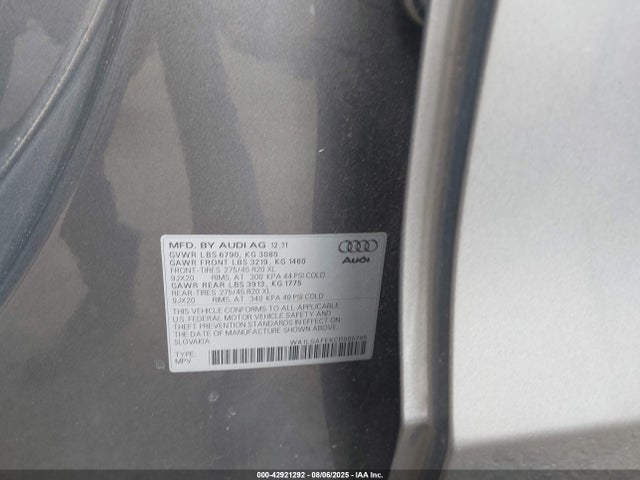 2012 AUDI Q7 WA1LGAFEXCD005795 Photo 8