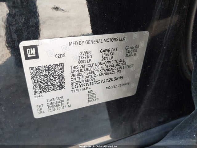 2018 CADILLAC XT5 1GYKNDRS7JZ205845 Photo 8