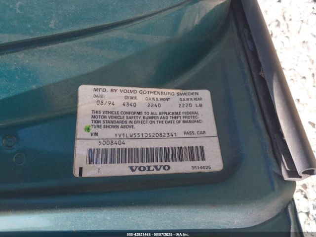 1995 VOLVO 850 YV1LW5510S2082341 Photo 8