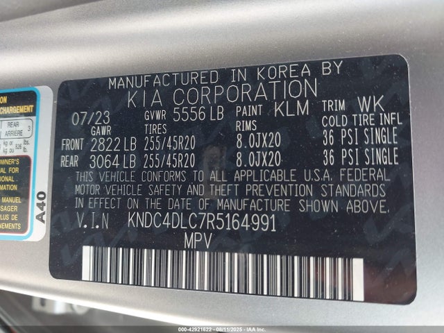 KNDC4DLC7R5164991 KIA EV6