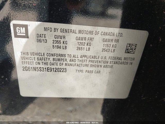2014 CADILLAC XTS 2G61N5S31E9120223 Photo 8