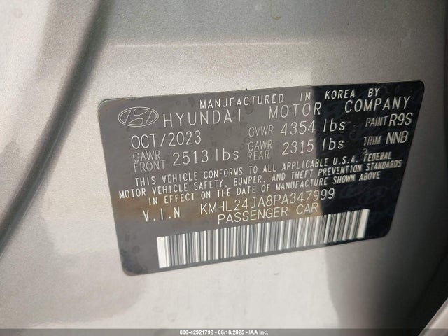 KMHL24JA8PA347999 Hyundai gdi theta iii