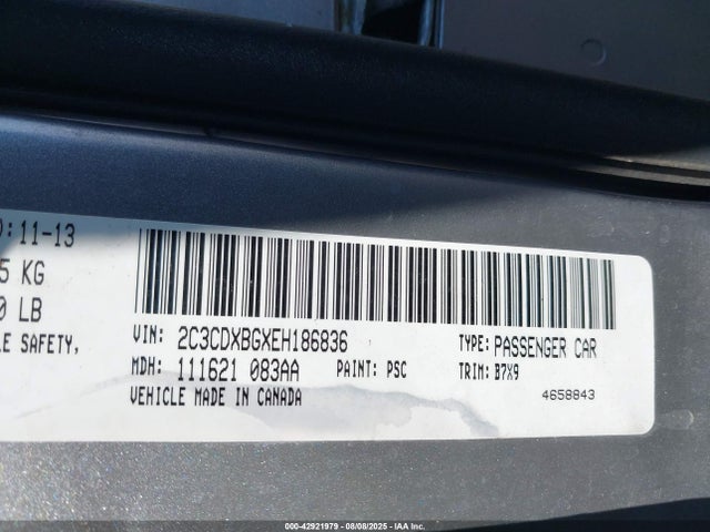 2C3CDXBGXEH186836 Dodge Charger
