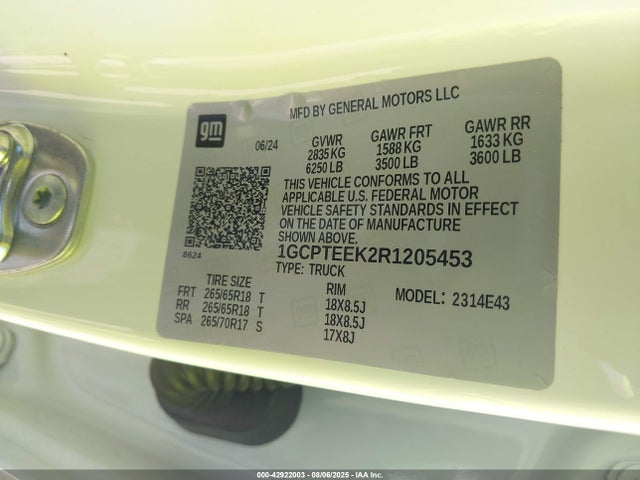 1GCPTEEK2R1205453 Chevrolet l3b