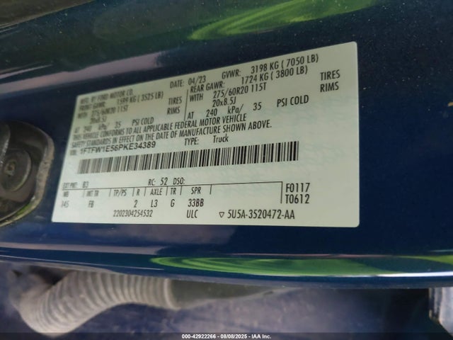 1FTFW1E56PKE34389 Ford 5.0l-4v