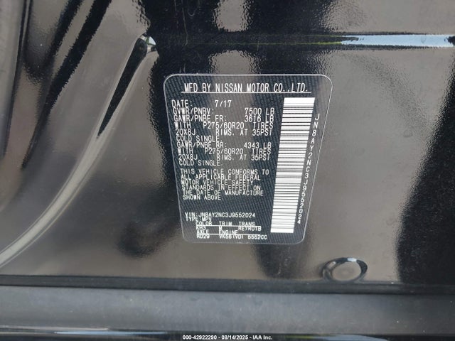 Nissan 2018 2018 JN8AY2NC3J9552024 Image 9
