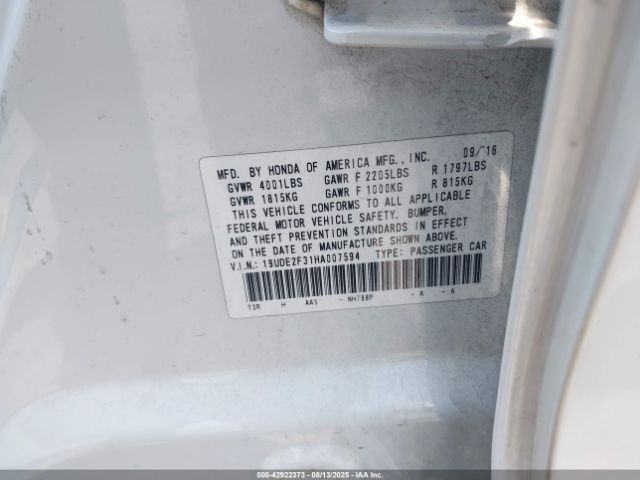 2017 ACURA ILX 19UDE2F31HA007594 Photo 8