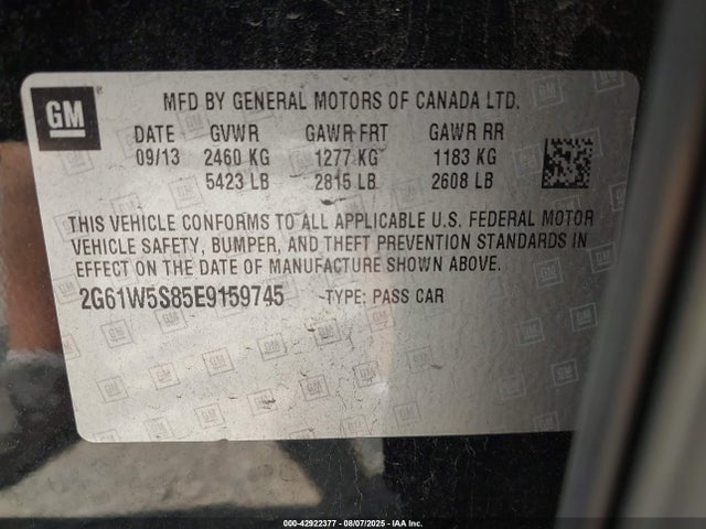 2014 CADILLAC XTS 2G61W5S85E9159745 Photo 8