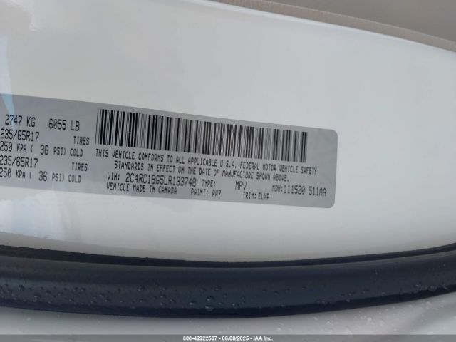 2020 CHRYSLER PACIFICA 2C4RC1BG5LR133748 Photo 8