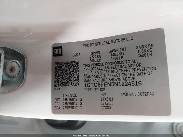 1GTG6FEN5N1224516 GMC lgz