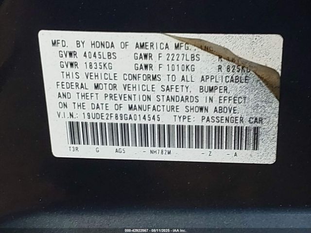 2016 ACURA ILX 19UDE2F89GA014545 Photo 8
