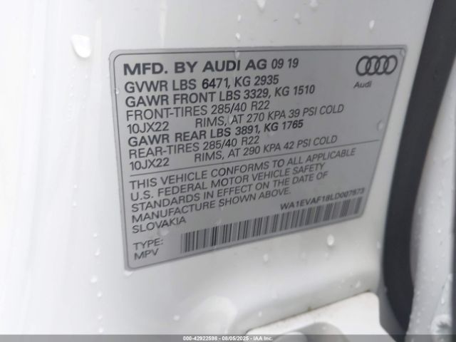 2020 AUDI Q8 WA1EVAF18LD007573 Photo 8