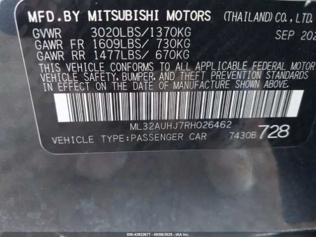 2024 MITSUBISHI MIRAGE ML32AUHJ7RH026462 Photo 8