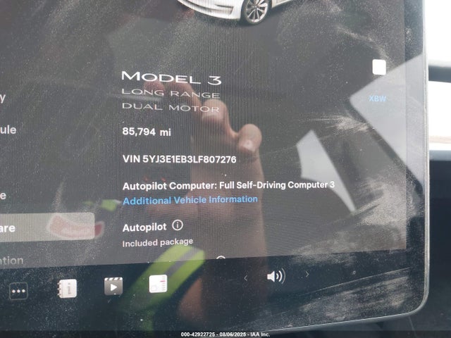 2020 TESLA MODEL 3 5YJ3E1EB3LF807276 Photo 6
