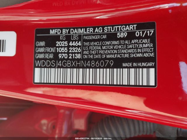 2017 MERCEDES-BENZ CLA 250 WDDSJ4GBXHN486079 Photo 8