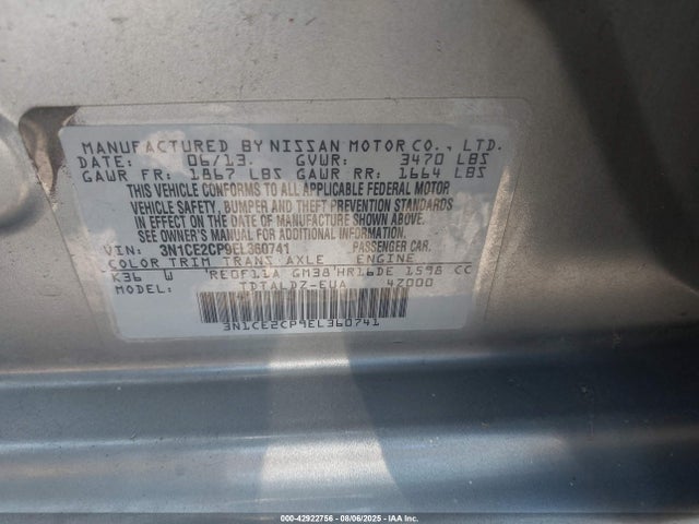 Nissan VERSA NOTE 2014 3N1CE2CP9EL360741 Image 9