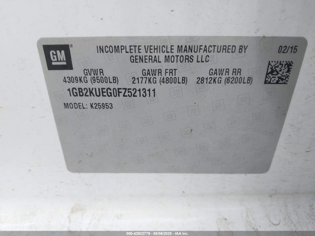1GB2KUEG0FZ521311 Chevrolet l96