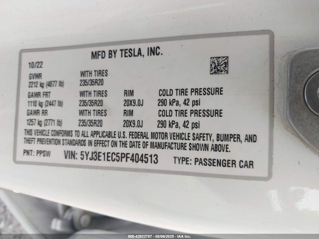 2023 TESLA MODEL 3 5YJ3E1EC5PF404513 Photo 8