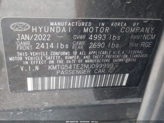 2022 GENESIS G70 KMTG54TE2NU099999 Photo 8