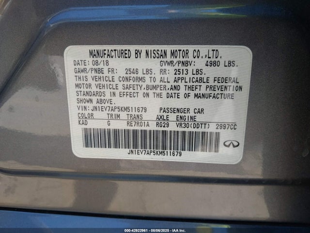 Infiniti 2019 2019 JN1EV7AP5KM511679 Image 9