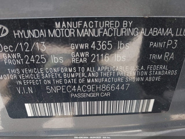 Hyundai gamma 2014 5NPEC4AC9EH866447 Image 9