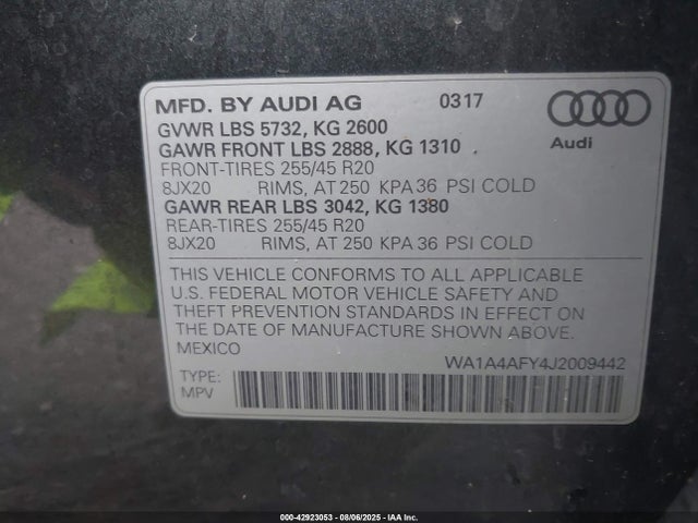 2018 AUDI SQ5 WA1A4AFY4J2009442 Photo 8