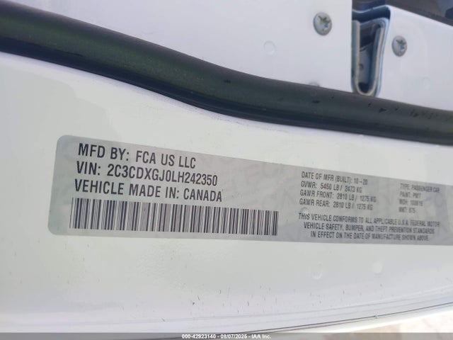 2C3CDXGJ0LH242350 Dodge 2020