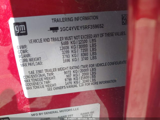 1GC4YVEY5RF359652 Chevrolet l5p