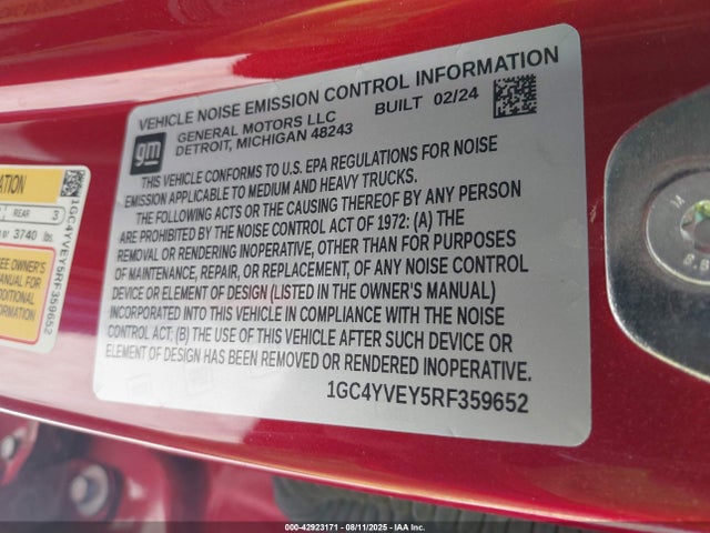 1GC4YVEY5RF359652 Chevrolet l5p