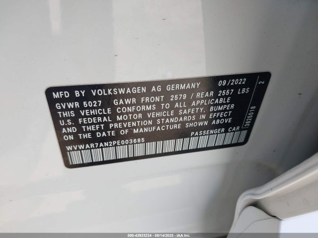 WVWAR7AN2PE003685 Volkswagen Arteon