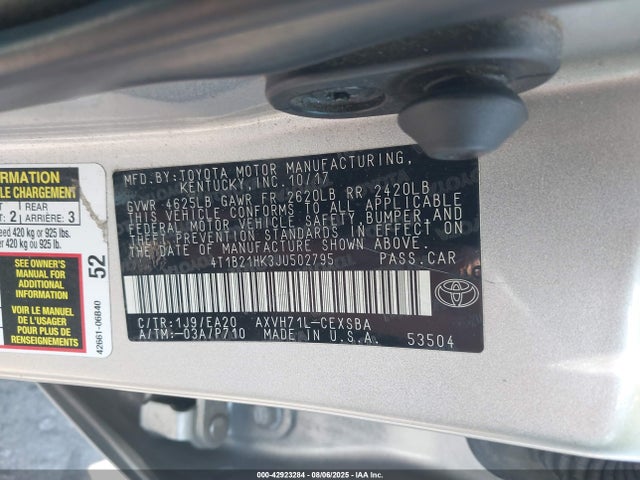 4T1B21HK3JU502795 Toyota a25a-fxs port+direct