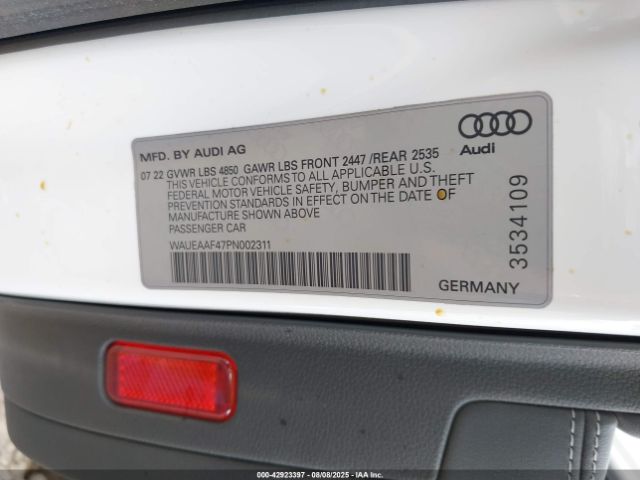 2023 AUDI A4 WAUEAAF47PN002311 Photo 8