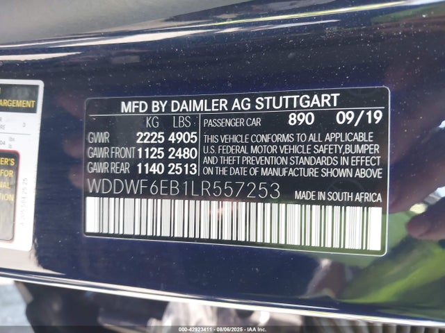 WDDWF6EB1LR557253 Mercedes-Benz m276