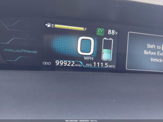 Aukcja sprzedaży 2017 Toyota Prius Prime Premium, vin: JTDKARFP2H3021859, numer aukcji: 42923480
