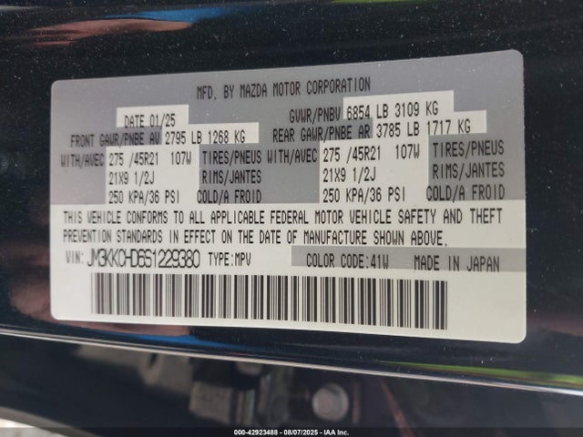 Mazda h3 standard power 2025 JM3KKCHD6S1229380 Image 9