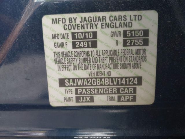 2011 JAGUAR XJ SAJWA2GB4BLV14124 Photo 8